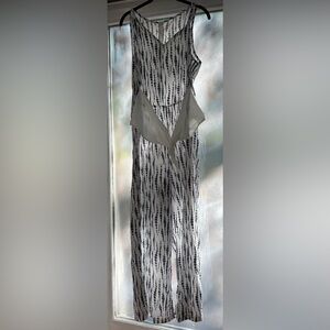 SHEIN  Black and White Patterned‎ jumpsuit LARGE